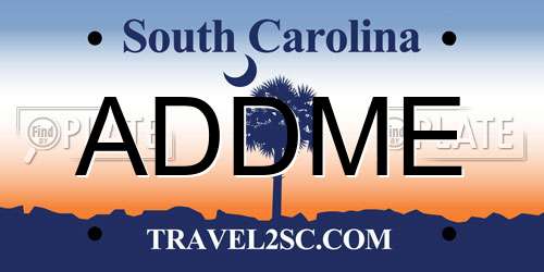 ADDME South Carolina License Plate