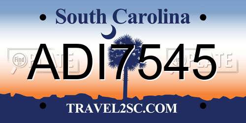 ADI7545 South Carolina License Plate