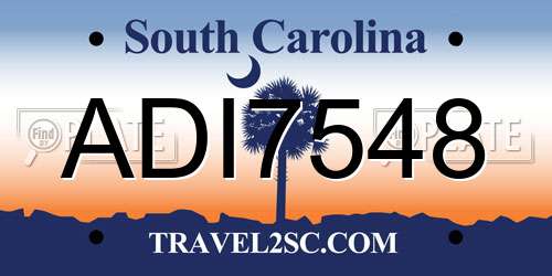 ADI7548 South Carolina License Plate