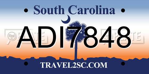 ADI7848 South Carolina License Plate