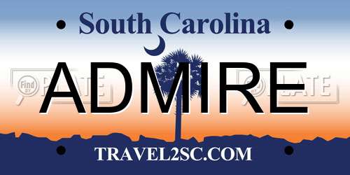 ADMIRE South Carolina License Plate