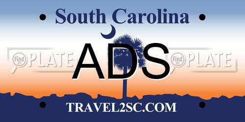 ADS South Carolina License Plate