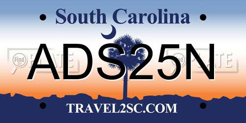 ADS25N South Carolina License Plate