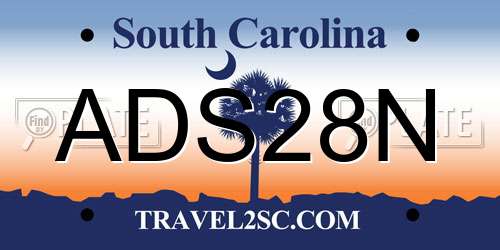 ADS28N South Carolina License Plate