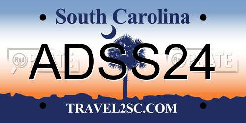 ADSS24 South Carolina License Plate