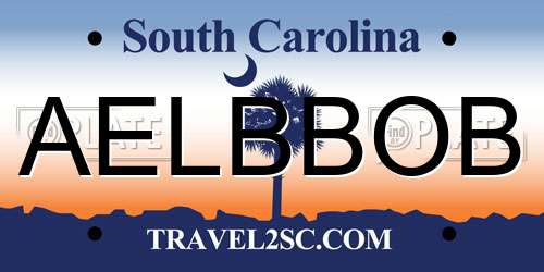 AELBBOB South Carolina License Plate