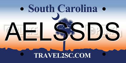 AELSSDS South Carolina License Plate