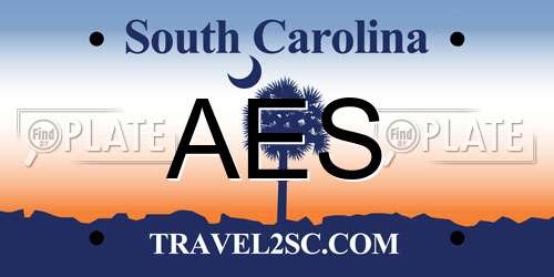 AES South Carolina License Plate