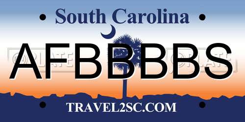 AFBBBBS South Carolina License Plate