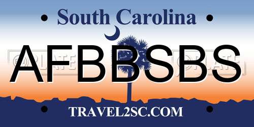 AFBBSBS South Carolina License Plate