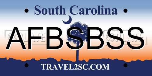 AFBSBSS South Carolina License Plate