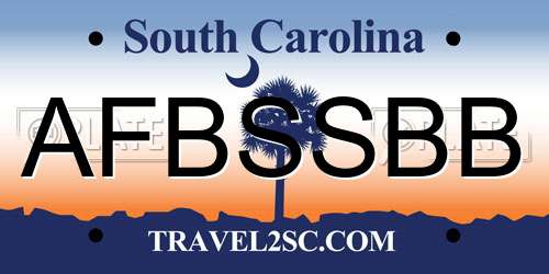 AFBSSBB South Carolina License Plate
