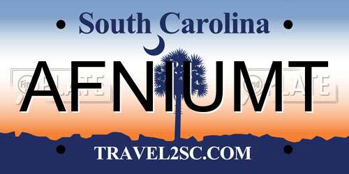 AFNIUMT South Carolina License Plate