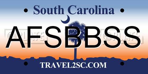 AFSBBSS South Carolina License Plate