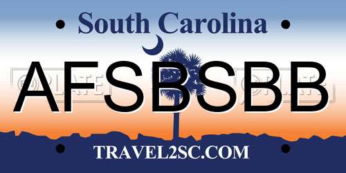AFSBSBB South Carolina License Plate