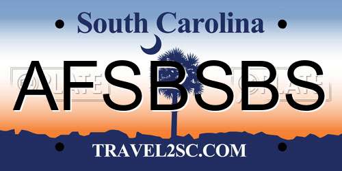 AFSBSBS South Carolina License Plate