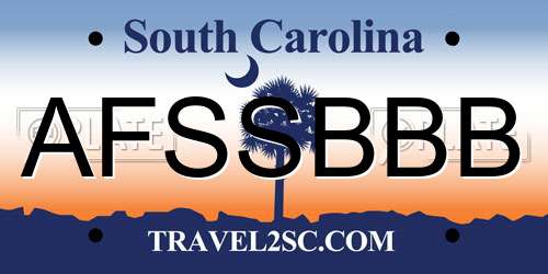 AFSSBBB South Carolina License Plate