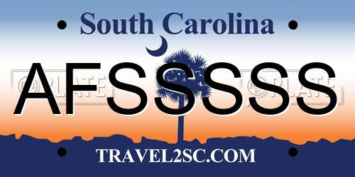 AFSSSSS South Carolina License Plate