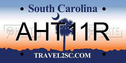 AHT11R South Carolina License Plate