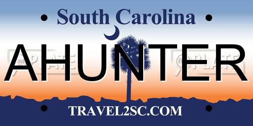 AHUNTER South Carolina License Plate