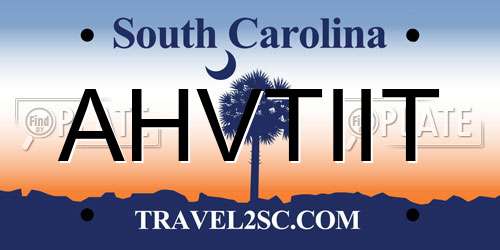 AHVTIIT South Carolina License Plate
