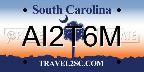 AI2T6M South Carolina License Plate