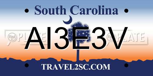 AI3E3V South Carolina License Plate