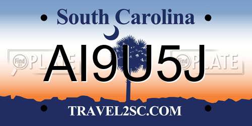 AI9U5J South Carolina License Plate