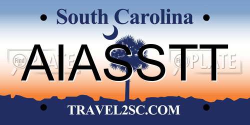 AIASSTT South Carolina License Plate