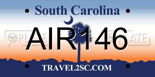 AIR146 South Carolina License Plate