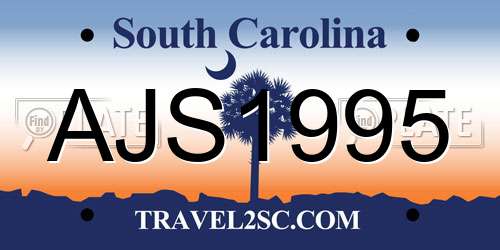 AJS1995 South Carolina License Plate