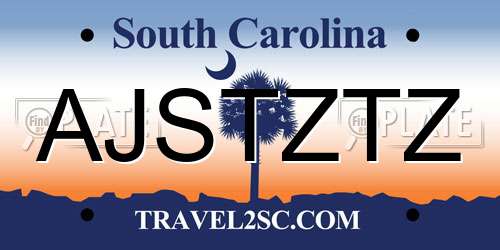 AJSTZTZ South Carolina License Plate