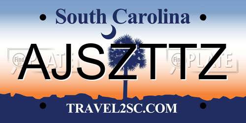 AJSZTTZ South Carolina License Plate