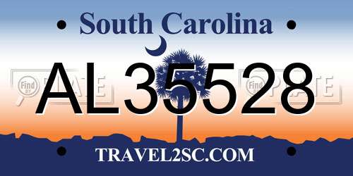 AL35528 South Carolina License Plate