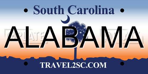 ALABAMA South Carolina License Plate