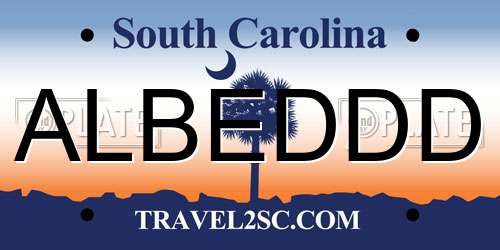 ALBEDDD South Carolina License Plate