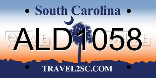 ALD1058 South Carolina License Plate