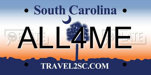 ALL4ME South Carolina License Plate