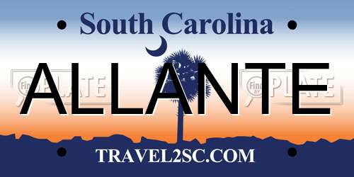 ALLANTE South Carolina License Plate