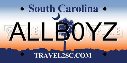ALLB0YZ South Carolina License Plate