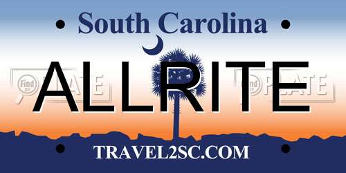 ALLRITE South Carolina License Plate