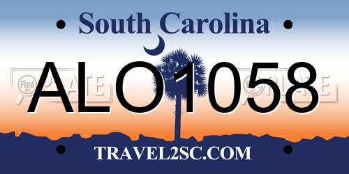 ALO1058 South Carolina License Plate