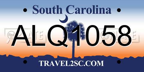ALQ1058 South Carolina License Plate
