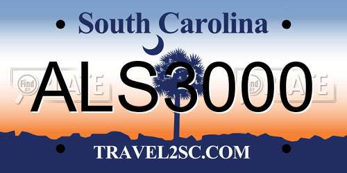 ALS3000 South Carolina License Plate