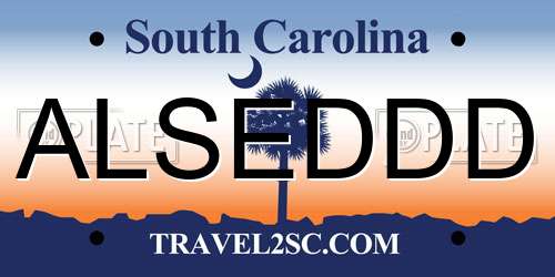 ALSEDDD South Carolina License Plate