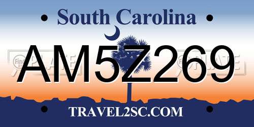 AM5Z269 South Carolina License Plate