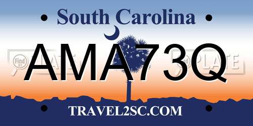 AMA73Q South Carolina License Plate