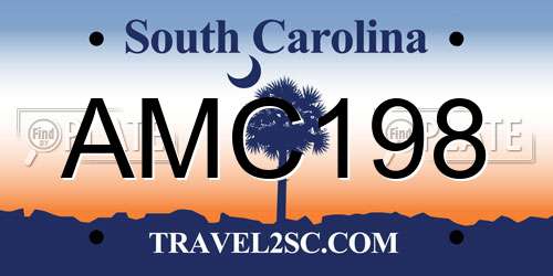 AMC198 South Carolina License Plate