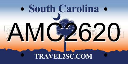 AMC2620 South Carolina License Plate