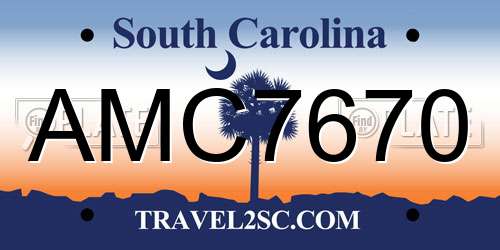 AMC7670 South Carolina License Plate